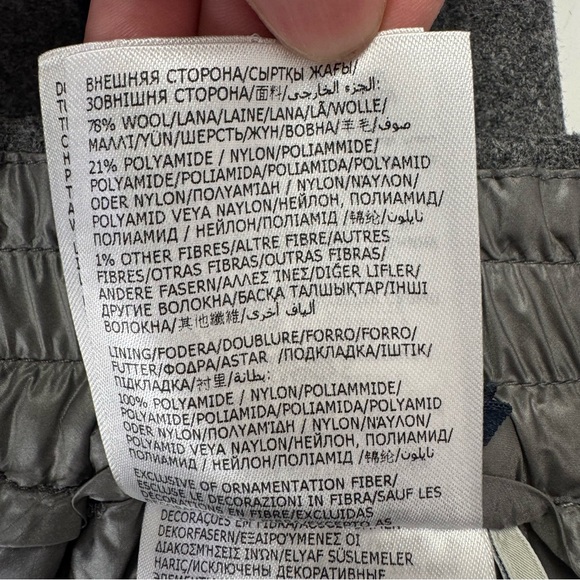 NEW Moncler Logo Patch Track Pants Gray Wool Blend Size 42 / Small - Picture 10 of 10